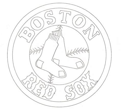 boston red sox coloring page